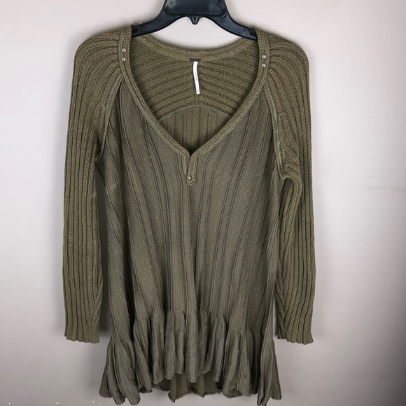 Free People Dresses & Skirts - FREE PEOPLE tunic sweater dress moss green size xs